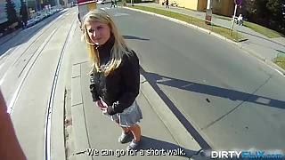 Deprecatory Flix - Blonde cutie Kelly Candy tricked outdoor sex teen-porn